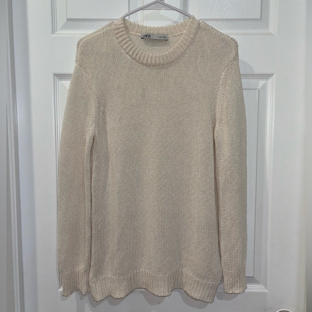 ZARA Cream Sweater SZ S​​​​​​